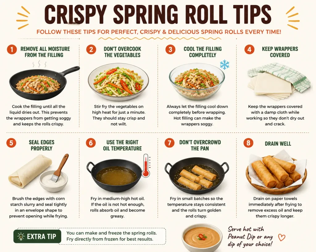 Tips for Crispy Spring Rolls